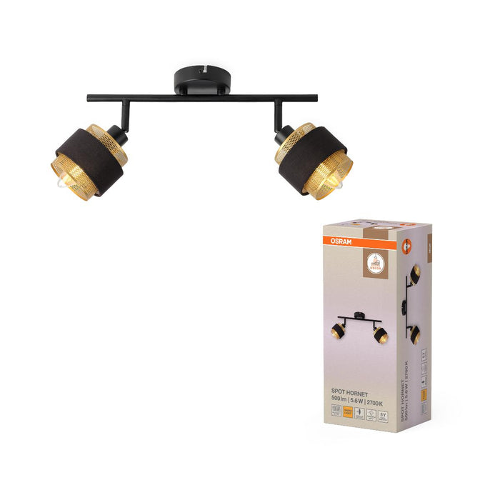 СПОТ HORNET 2XE14 ВКЛЮЧЕНА ЛАМПА OSRAM