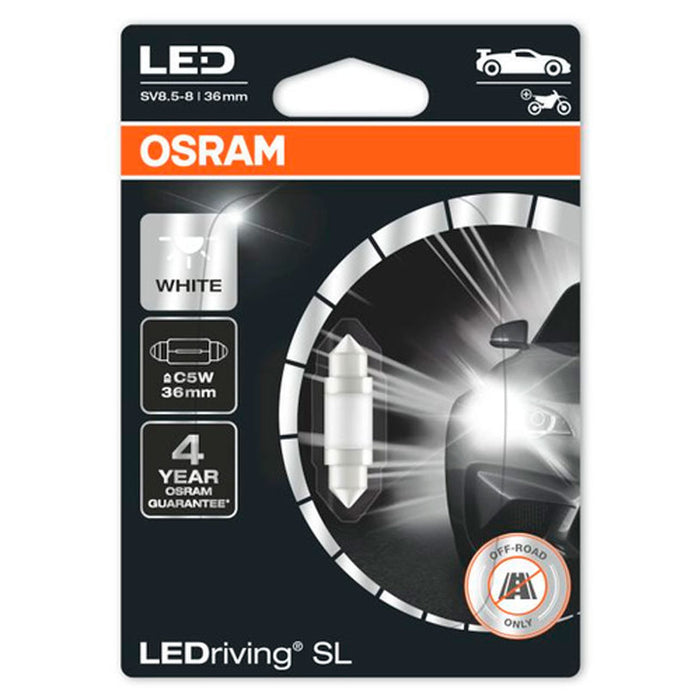 LED АВТО КРУШКА C5W 36 MM 6000K OSRAM