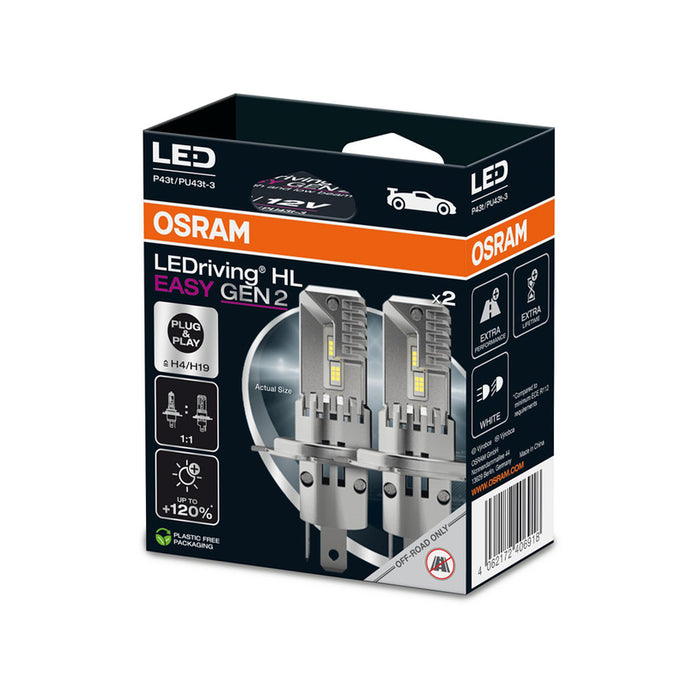 LED АВТО КРУШКИ H4/H19 OSRAM 64193DWESY