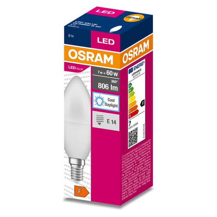 LED КРУШКА СВЕЩ Е14 7W 6500K OSRAM