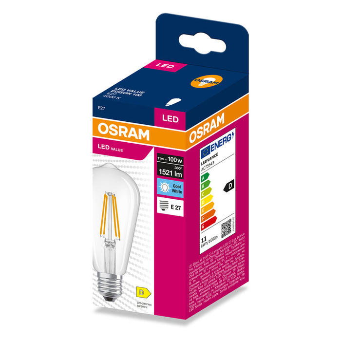 LED КРУШКА FILAMENT Е27 11W 4000K OSRAM