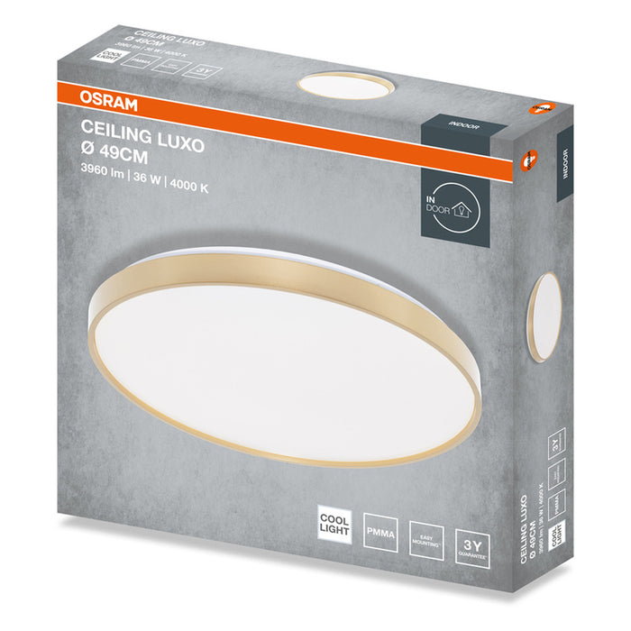LED ПЛАФОН 36W 49CM 4000K ЗЛАТО OSRAM LUXO