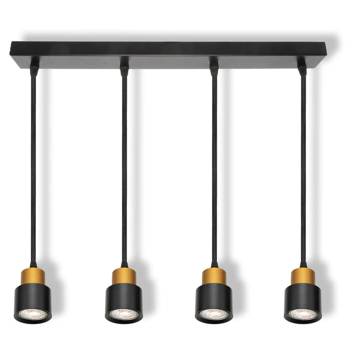 LED ПЕНДЕЛ 4ХGU10 ЗЛАТО/ЧЕРНО OSRAM SECTORAL
