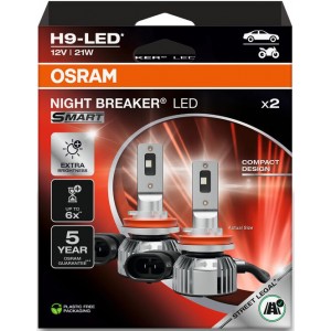 OSRAM H9 NIGHT BREAKER LED SMART 6000K 21W 12V HANGING FOLDING BOX X2 PCS