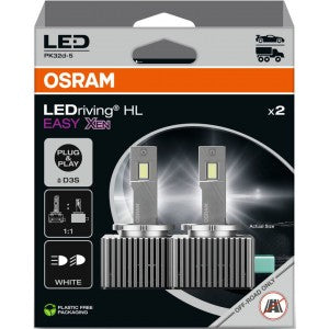 OSRAM D3S LEDriving HL EASY XEN 6500K 42V 42W HANGING FOLDING BOX X2 PCS