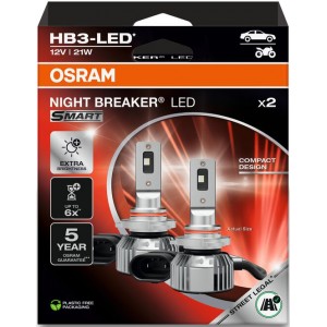 OSRAM HB3 NIGHT BREAKER LED SMART 6000K 21W 12V HANGING FOLDING BOX X2 PCS
