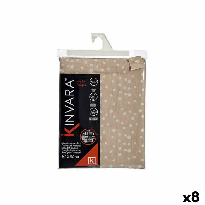 Устойчива на петна покривка Kinvara Бял Бежов Jacquard