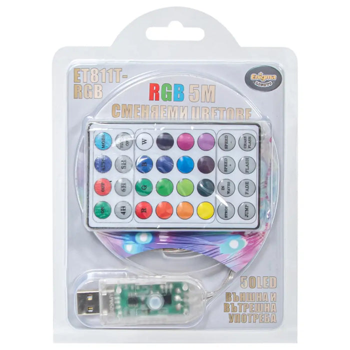 ОСВЕТЛЕНИЕ ГИРЛЯНД 500CM 50LED ENIGMA ET811T-RGB