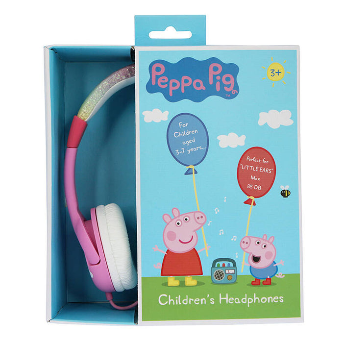 Слушалки с кабел за деца OTL Peppa Pig Glitter (розови)