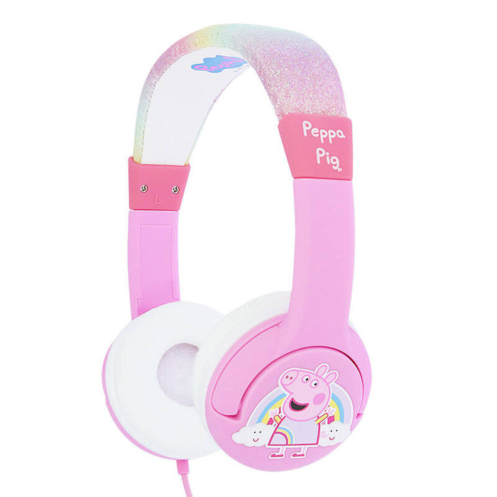 Слушалки с кабел за деца OTL Peppa Pig Glitter (розови)