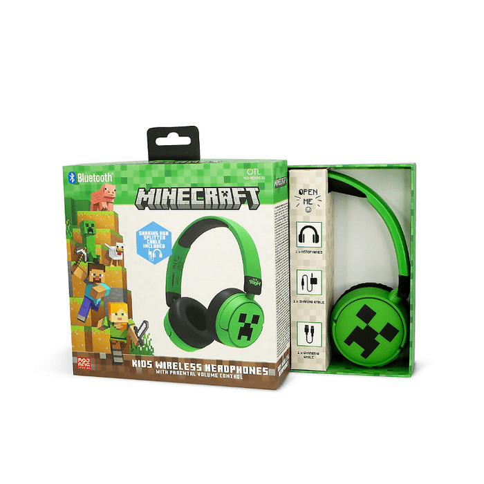 Слушалки OTL Minecraft Creeper BT - Детски