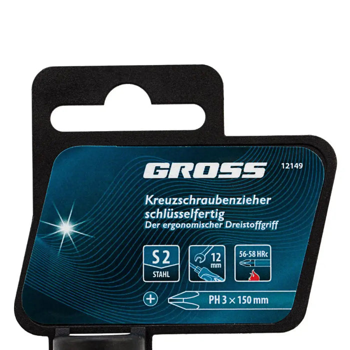 ОТВЕРТКА КРЪСТАТА PH3 150MM GROSS
