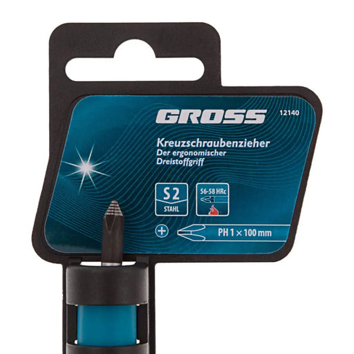 ОТВЕРТКА КРЪСТАТА PH1 100MM GROSS