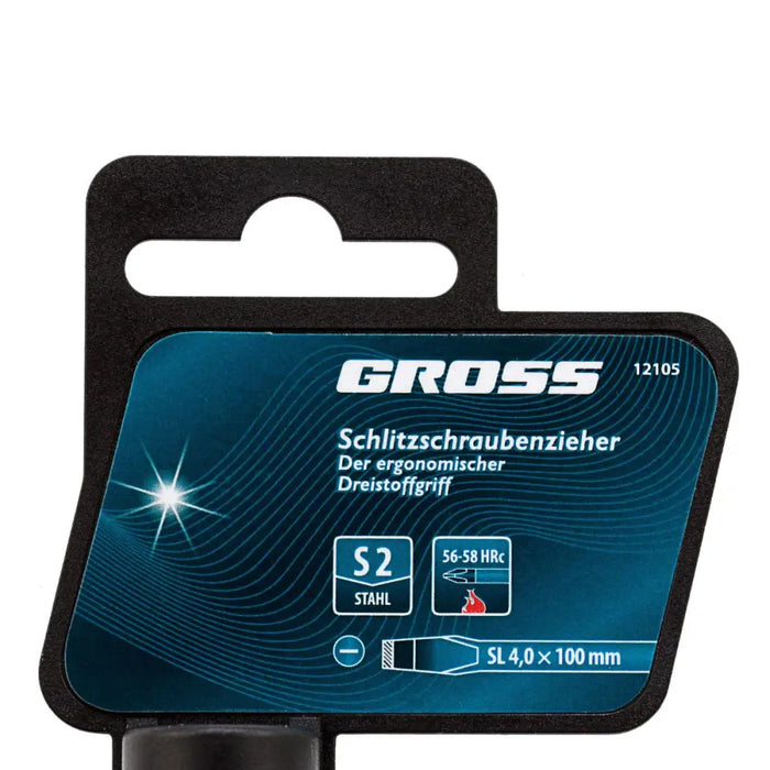 ОТВЕРТКА ПРАВА 4.0X100MM GROSS