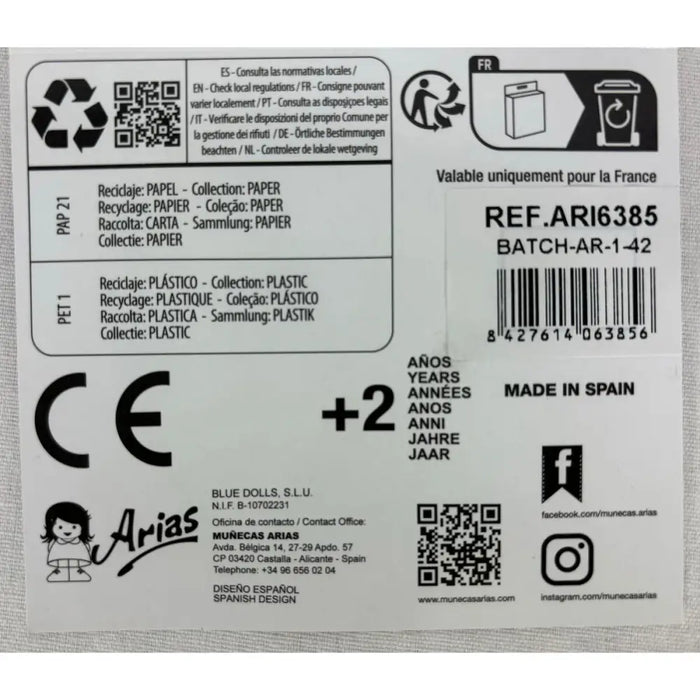 Обувки за кукли Arias Розов 40 cm