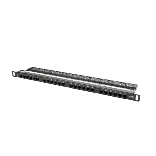 Пач панел Lanberg patch panel 24 port 0.5U CAT.6 black