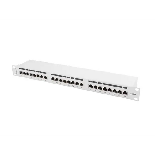 Пач панел Lanberg patch panel 24 port 1U CAT.6 shielded grey