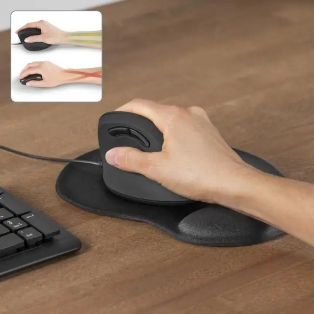Пад за мишка HAMA Ergonomic Мини Текстил Черен