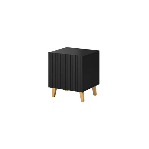 ПАФОС нощно шкафче 2 бр. 45x40x51 см черен мат