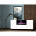 PAFOS скрин с електрическа камина 180x42x82 см бял мат