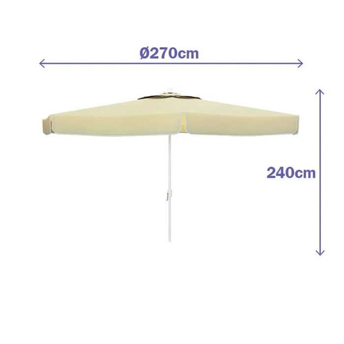 Päikesevari Marbueno Бял полиестер Алуминий Ø 270 cm