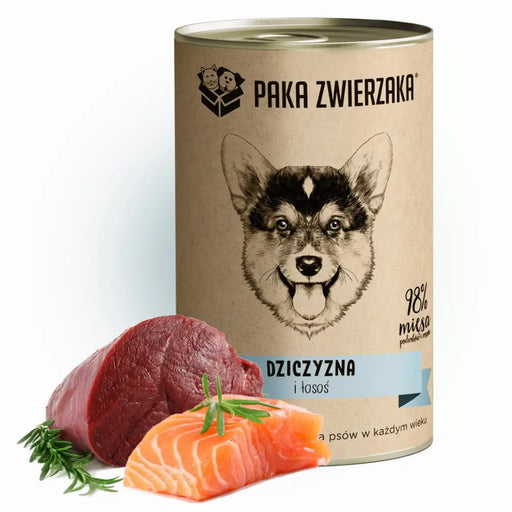 PAKA ZWIERZAKA Дивеч и сьомга - мокра храна за кучета