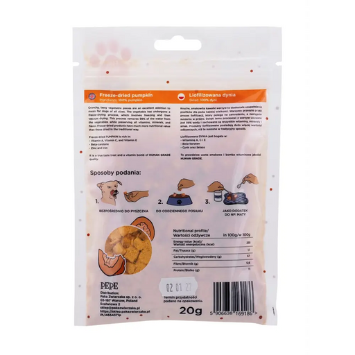 PAKA ZWIERZAKA Pepe Lio Pumpkin - лакомство за кучета - 20гр