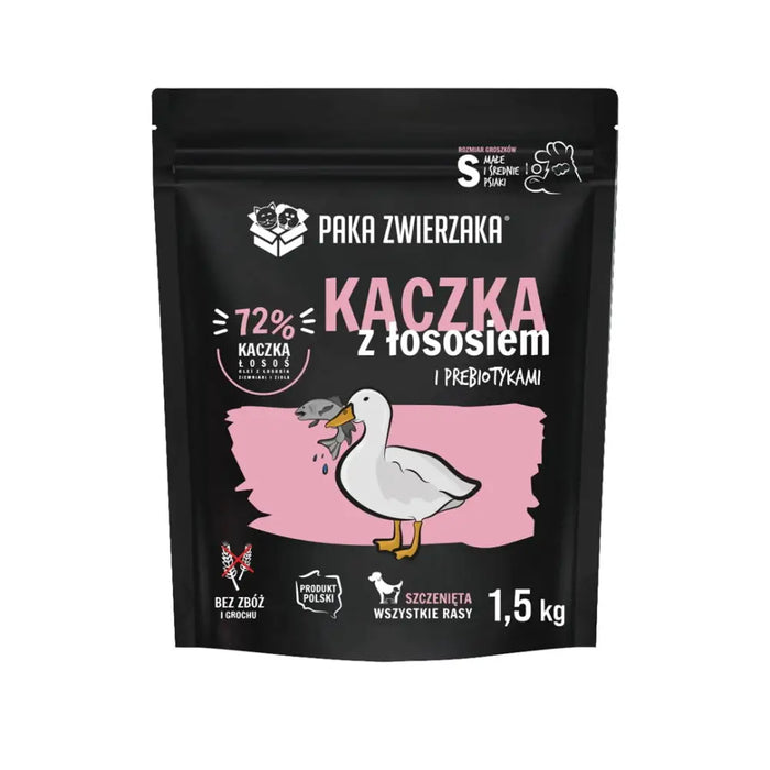 PAKA ZWIERZAKA Puppy Duck със сьомга S - суха храна