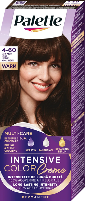 Боя за коса Intensive Color Creme, Nr. 4-60 средно кафяво, 1 бр