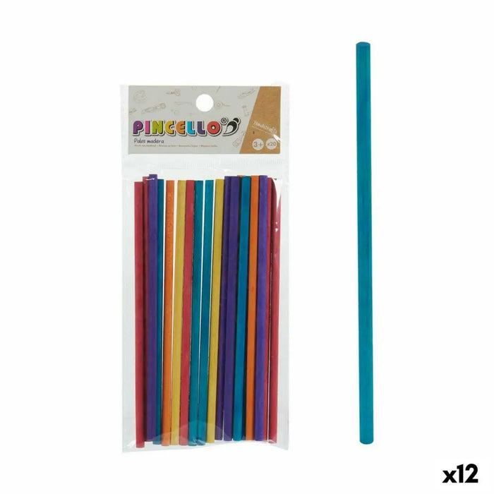 Палос Pincello Многоцветен Дървен Занаяти (12 броя)