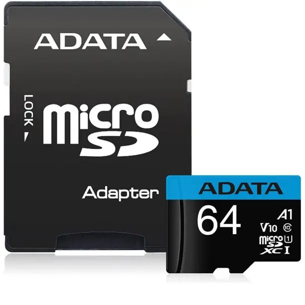Памет Adata 64GB MicroSDXC UHS - I CLASS10 A1 (1 adapter)