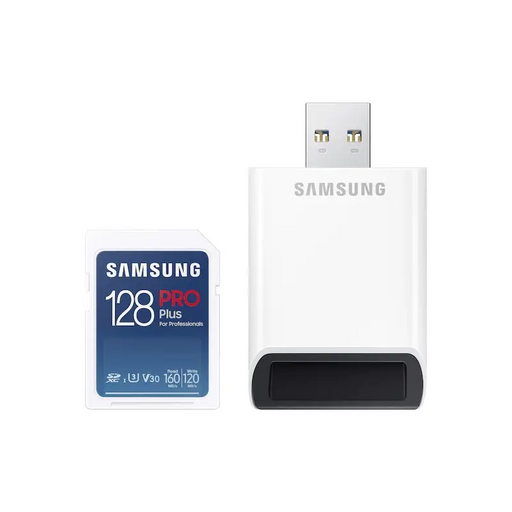 Памет Samsung 128GB SD PRO Plus + Reader Class10 Read