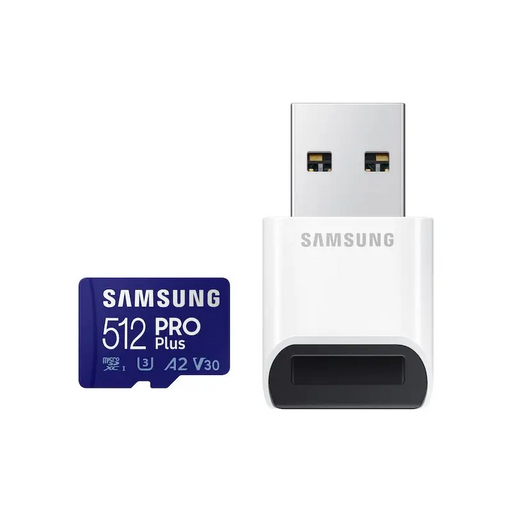 Памет Samsung 512GB Micro SD PRO Plus + Reader Class10