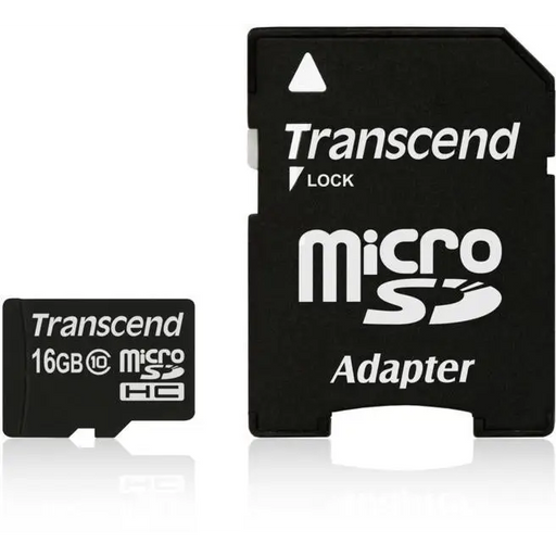 Памет Transcend 16GB microSDHC (with adapter Class 10)