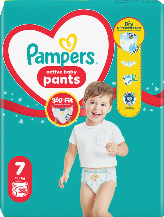 Гащички Pants 360°, размер 7 (15+ kg), 38 бр