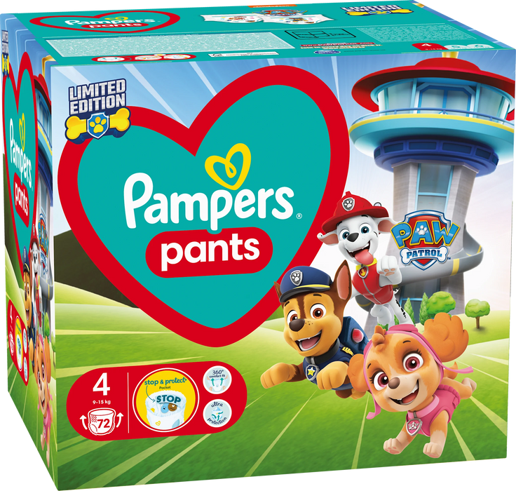 Гащички Paw Patrol, Размер 4 ( 9-15 kg), 72 бр