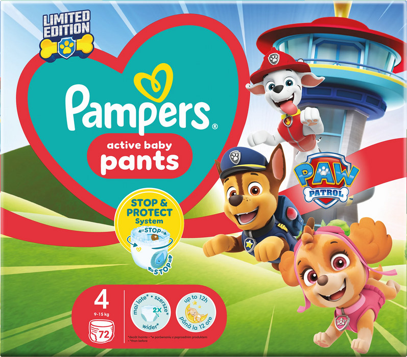 Гащички Paw Patrol, Размер 4 ( 9-15 kg), 72 бр