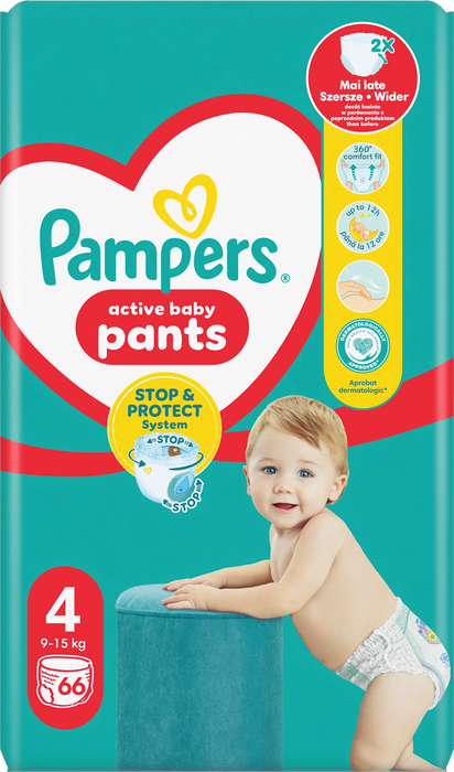 Гащички Pants 360°, размер 4 (9-15 kg), 66 бр