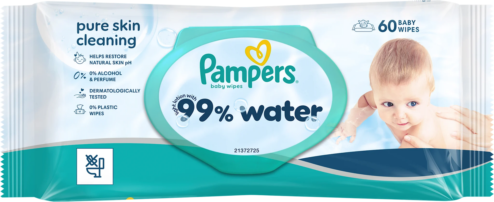 Мокри кърпички Aqua Water, 60 бр
