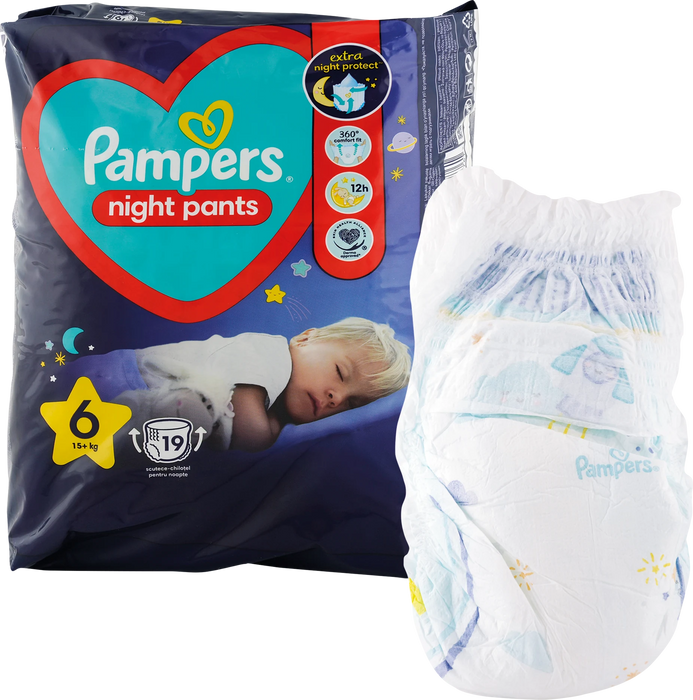 Гащички Night Pants 6 (15+ кг), 19 бр