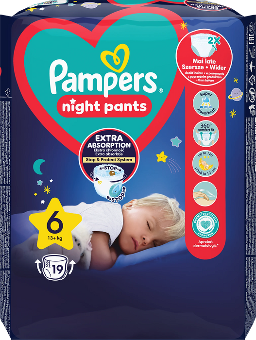 Гащички Night Pants 6 (15+ кг), 19 бр