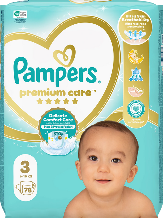 Пелени Premium Care, размер 3 (6-10 kg), 78 бр