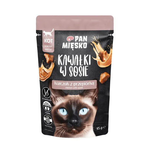 PAN MIĘSKO Парченца в сос Пиле с пъдпъдък - мокра котешка
