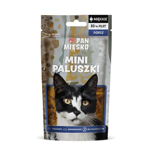 PAN MIĘSKO Mini Cod Fingers - котешки лакомства - 50гр