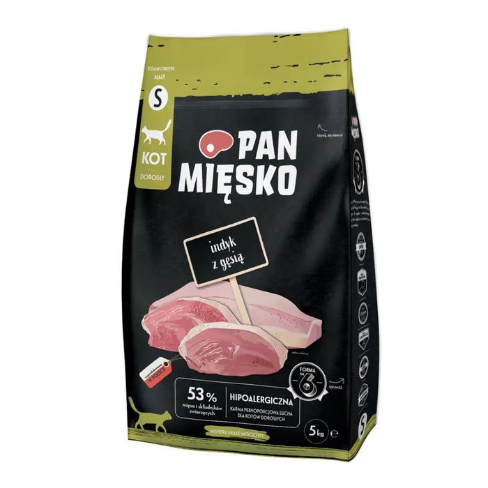 PAN MIĘSKO Turkey with Goose Small - суха храна за котки