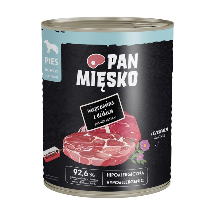 ПАН МИЕКСКО Свинско с дива свиня - мокра храна за кучета - 800 г