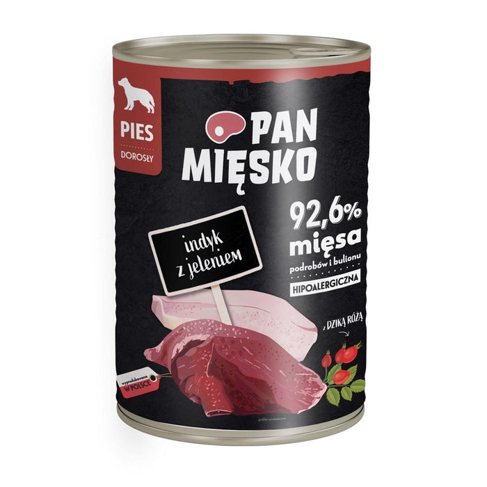 PAN MIEKSKO Пуйка с еленско месо – мокра храна за кучета – 400 г