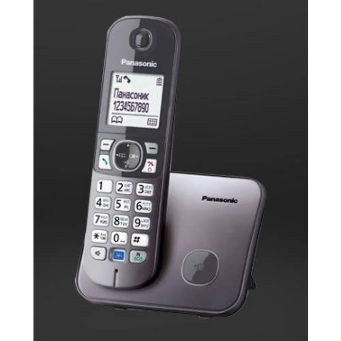 Panasonic KX-TG6811 DECT телефон Caller ID Черен