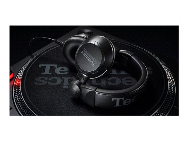 TECHNICS Over Ear Професионални DJ слушалки с кабел 270o Въртящ се корпус и заключващ отделящ се кабел с лек сгъваем елегантен
