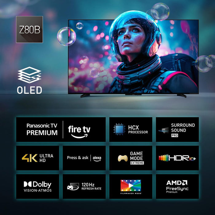 Смарт телевизор Panasonic TV55Z80BEZ 4K Ultra HD 55" OLED